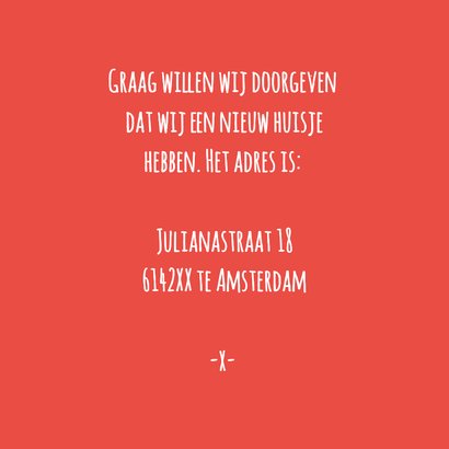Verhuiskaart slak nieuw huis 3