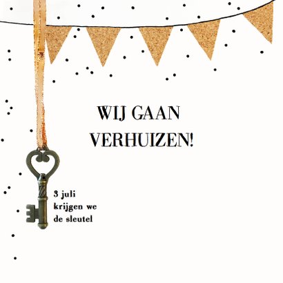 verhuiskaart sleutel vlaggetjes 2