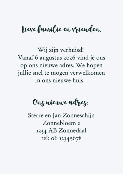 Verhuiskaart So happy New Home 3