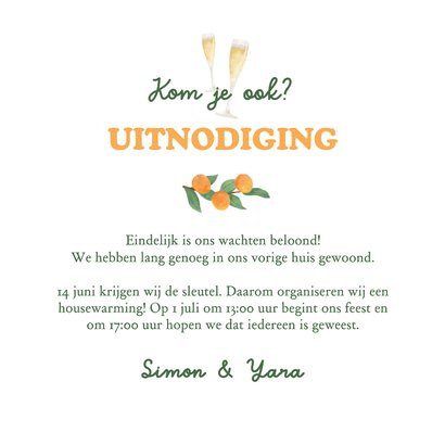 Verhuiskaart uitnodiging housewarming mediterrane tegeltjes 3