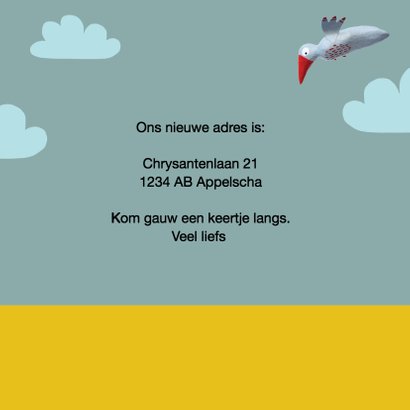 Verhuiskaart vogelhuisje 3