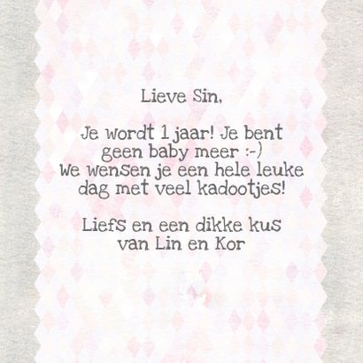 Verjaardag 1 jaar, lief beertje 3
