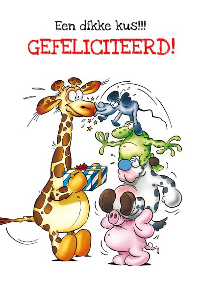Verjaardag 37 dieren staan op elkaar 3