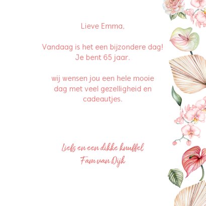 Verjaardag anthurium en orchidee 3