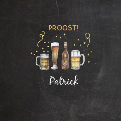 Verjaardag biertjes krijtbord 2