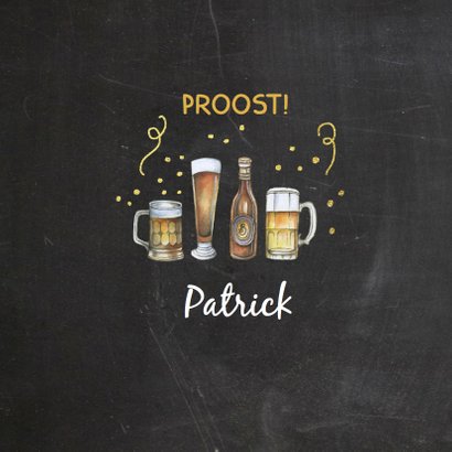 Verjaardag biertjes krijtbord 2