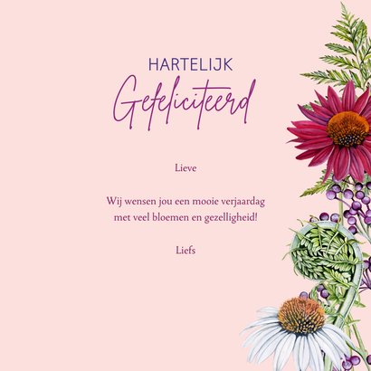 Verjaardag bloemen en varens 3