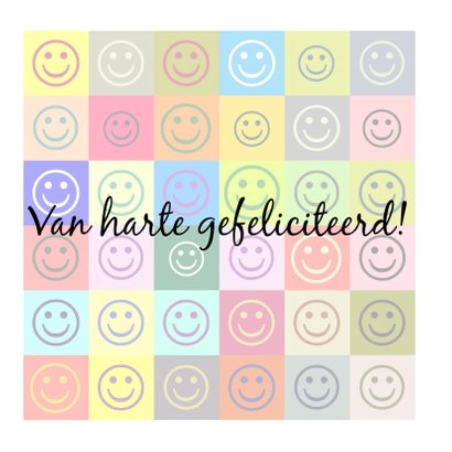 Verjaardag colorful smileys IW 2