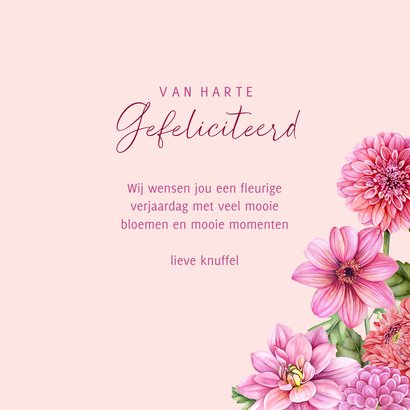 Verjaardag dahlia bloemen 3