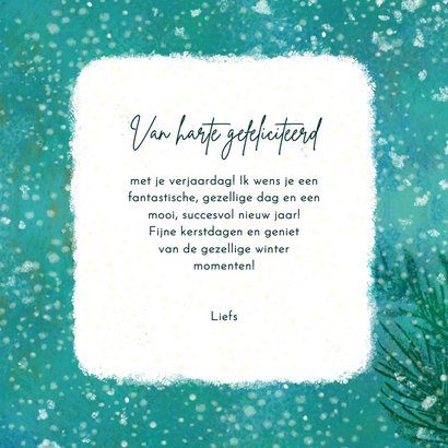 Verjaardag en Kerstkaart met een mooie taart ornament 3