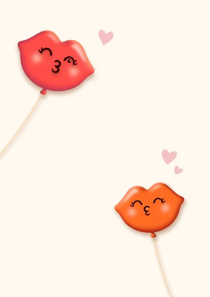 Verjaardag felicitatie kus ballonnen 2