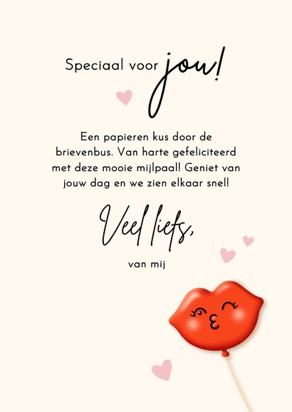 Verjaardag felicitatie kus ballonnen 3