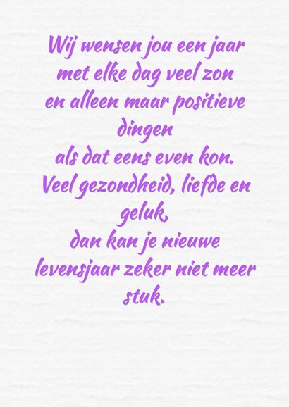 verjaardag foto paars papier RB 3