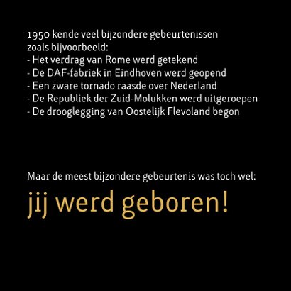 Verjaardag geboorte 1950 2