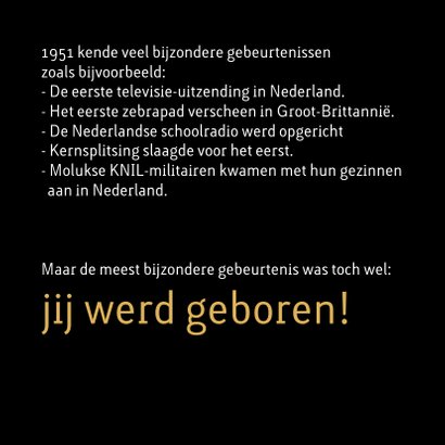 Verjaardag geboorte 1951 2