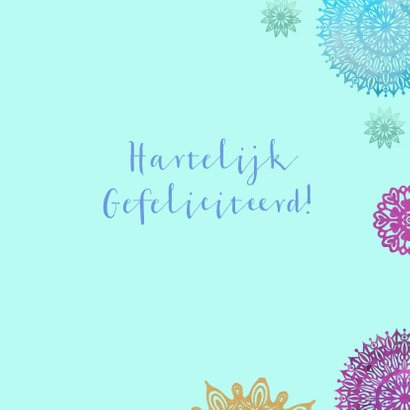 Verjaardag gekleurde mandala's 3