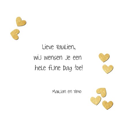 Verjaardag gouden hartjes - SV 3