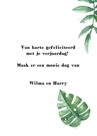 Verjaardag. Happy Birthday botanisch 3