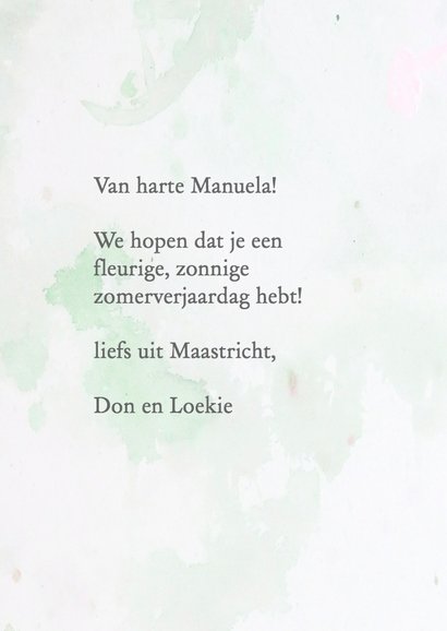verjaardag hoera vrolijke bloemen mix 3