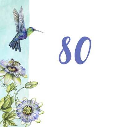 Verjaardag hummingbird tropisch 2