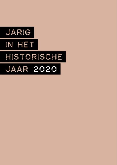Verjaardag in het historische jaar 2020 2