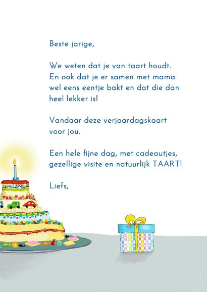 Verjaardag - jongen met grote taart 3