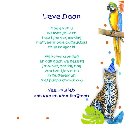 Verjaardag jongetjes wilde dieren 3