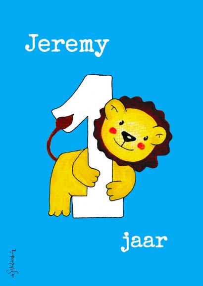 Verjaardag kind 1 jaar leeuwtje - HR 2