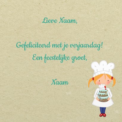 Verjaardag kleine Kok meisje 3
