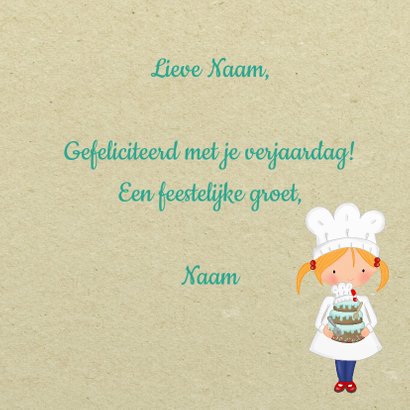 Verjaardag kleine Kok meisje 3