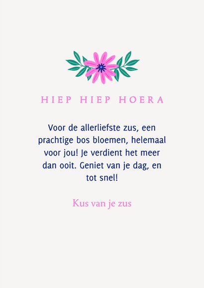 Verjaardag kleurrijke poster kaart met bos bloemen 3