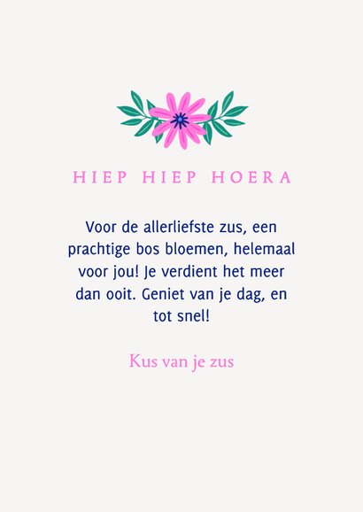 Verjaardag kleurrijke poster kaart met bos bloemen  3