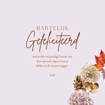 Verjaardag krans hortensia herfstblad 3