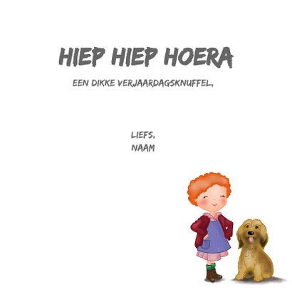 Verjaardag Krullebol met hond 3