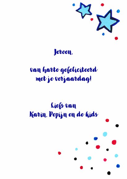 Verjaardag man handlettering - HR 3