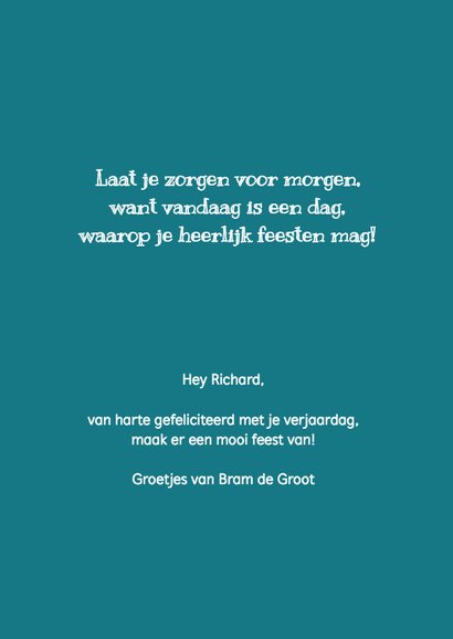 Verjaardag man vandaag feest - HR 3