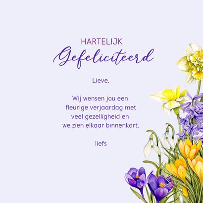 Verjaardag mooie voorjaarsbloemen  3