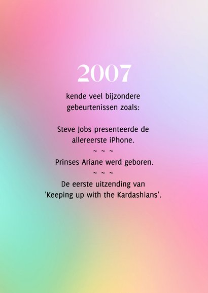 Verjaardag nieuwsfeiten geboortejaar 2007 2