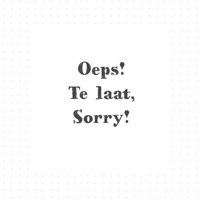 Verjaardag Oeps te Laat! L&T 3