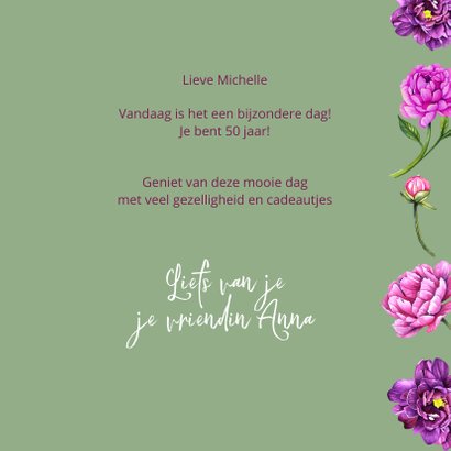 Verjaardag pioenrozen botanical 3