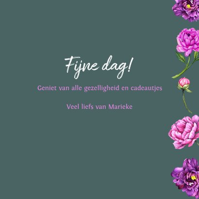 Verjaardag pioenrozen purple 3