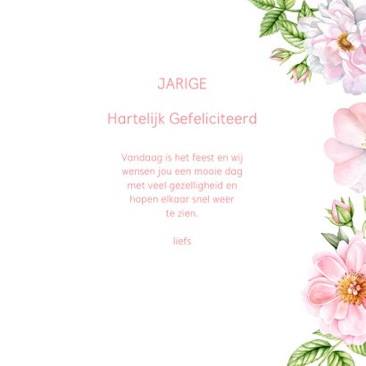 Verjaardag roze rozen 3