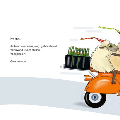 Verjaardag - Schapen op de scooter 3