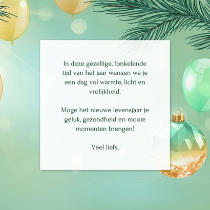 Verjaardag sprankelend met ballonnen & kristallen ornamenten 3