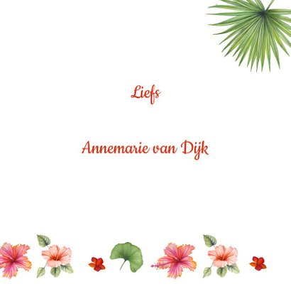 Verjaardag tropical flower 3