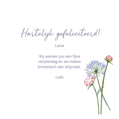 Verjaardag vaas bloemen 3