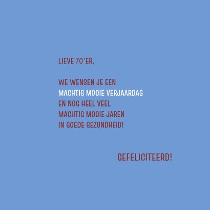 Verjaardag van zestiger naar zeventiger 3