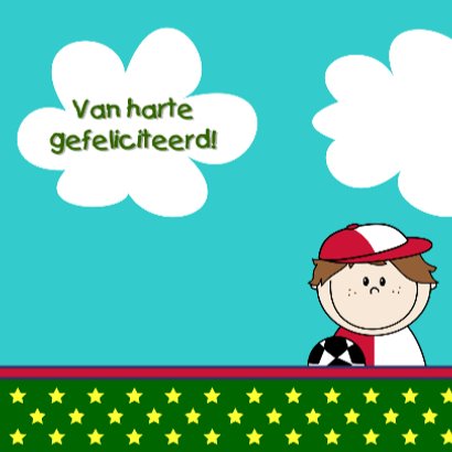 Verjaardag voetbal jongen ROOD WIT 3