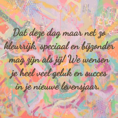 Verjaardag vrolijke kleuren IW 2