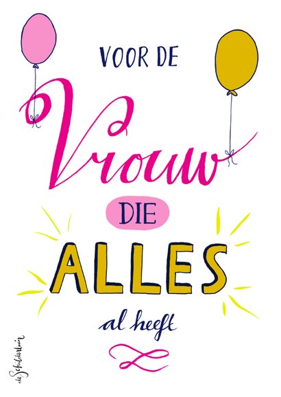 Verjaardag vrouw handlettering - HR 2